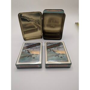 Remington Playing Cards Green First in the Field Vintage Collector Tin